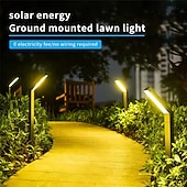 cheap Pathway Lights &amp; Lanterns-LED Solar Pathway Lights Outdoor RGB Pathway Lawn Light IP65 Waterproof Solar Lamp for Garden Walkway Path Driveway Patio Yard Decor  1PC