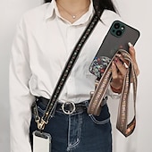 baratos Cordões de telefone e pulseiras-Cordão para celular estilo vintage estampado em jacquard bordado, estilo longo, transversal, para viagem ao ar livre, compras, pendurado no pescoço, resistente e durável, moderno