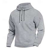billige grunnleggende hettegensere for menn-Herre Hattetrøje Hettegenser med glidelås Aprikos Svart Hvit Vin Rød Med hette عادي Sport &amp; Utendørs Daglig Ferie Polyester Gatemote Grunnleggende Fritid Vinter Høst Klær Gensere Gensere Langermet