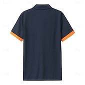 economico Polo classica da uomo-Per uomo Polo Maglia da golf Casuale Sportivo Classico Manica Corta Essenziale Tinta unica Semplice Bottoni Davanti Estate Primavera Tutte le stagioni Vestibilità regolare Vinaccia Bianco Nero Blu