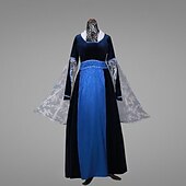 cheap Dresses-Medieval Renaissance Dress Viking Celtic Knight Women&#039;s Viking Royal Halloween Carnival Masquerade Performance LARP Ren Faire Adults&#039; Dress