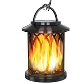 cheap Landscape Lights-Solar Flickering Flame Lantern Outdoor Lights  Waterproof Hanging Solar Lanterns Lights Solar Powered Lanterns Outdoor for Patio Yard Deck Pathway