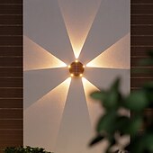 economico Applique per esterni-1 lampada da parete solare impermeabile per esterni con 5 fasci LED, illuminazione per cortile, giardino, recinzione, balcone, scala