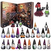 cheap Halloween Hanging &amp; Tabletop Decorations-Halloween Gnome Advent Calendar 2025, 24 Pieces Gnome Decor Ornaments Countdown Halloween Advent Calendar for Kid ,Dwarf Ornament