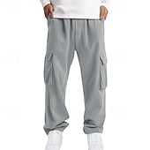 cheap Cargo Pants-Men's Cargo Pants Trousers Corduroy Pants Multi Pocket Straight Leg Plain Wearable Daily Outdoor Camping &amp; Hiking Fashion Classic Black Yellow