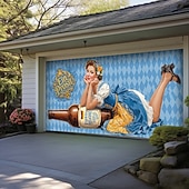 billige Garasje- og dørbanner-Oktoberfest utendørs garasjeportdeksel banner vakker stor bakteppedekorasjon for utendørs garasjeport hjem veggdekorasjoner arrangement fest parade