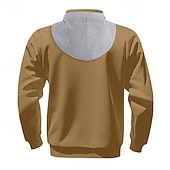 billige grunnleggende hettegensere for menn-Herre Hattetrøje Hettegenser med glidelås Aprikos Svart Hvit Vin Rød Med hette عادي Sport &amp; Utendørs Daglig Ferie Polyester Gatemote Grunnleggende Fritid Vinter Høst Klær Gensere Gensere Langermet