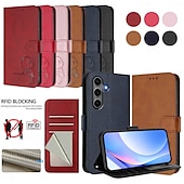 abordables Coques Samsung-téléphone Coque Pour Samsung Galaxy S25 S25 Edge S24 S24 FE S23 Ultra Plus S22 Plus Ultra A16 A55 5G A15 A14 Étui Portefeuille avec Support Fermeture Éclair Protection complète du corps Rétro TPU