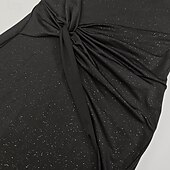 preiswerte Einfaches Kleid-Damen Langes Kleid Maxikleid Abschlussballkleid Partykleid Mode Party Besonderer Anlass Abendgesellschaft Normale Passform Einfach Langarm Kalter Schulter-Ausschnitt Schwarz Purpur Braun Herbst