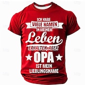tanie Zabavne koszulki męskie-Męskie Zabawny slang Niemiecki Podkoszulek Krótki rękaw Podkoszulek Druk 3D Półgolf Koszula Moda Codzienny Podstawowy Ulica Codzienny Czarny Czerwony Niebieski Lato Wiosna Odzież S M L XL XXL XXXL