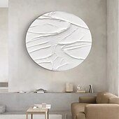 billiga Wabi Sabi-Hang målad oljemålning HANDMÅLAD Cirkel Form Abstrakt Landskap Klassisk Modern