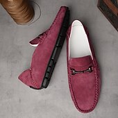 abordables Chaussures sans lacets &amp; mocassins-Mocassins en daim beige pour hommes avec boucle, légers et flexibles, parfaits pour une tenue de bureau décontractée, des soirées sociales et des journées de détente