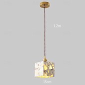 economico Luci a sospensione-lampada a sospensione minimalista retrò francese, cemento wabi-sabi &amp;alabastro per sala da pranzo/camera da letto