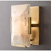 economico Luci da parete-Applique a LED in marmo e rame, applique da parete a LED moderna per interni, lampade da parete per camera da letto e soggiorno