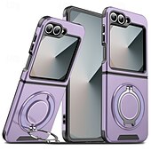 economico Cover Samsung-telefono Custodia Per Samsung Galaxy Z Flip 7 Z Flip 6 Copertura Posteriore Custodia ad adsorbimento magnetico con Supporto Resistente agli urti Retrò Cielo TPU PC Metallo