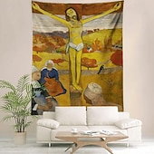 رخيصةأون سجادة دينية-فن الجدارية العصور الوسطى زينة جدارية عصور وسطى زخرفة جداريات كبيرة تصوير خلفية بطانية ستارة زينة غرفة النوم المعيشة