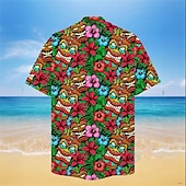 voordelige Etnisch patroon-Voor heren Bloemenprint Indiase cultuur Tikkie Overhemd Zomer overhemd Overhemd met knopen Korte mouw Vintage Retro Buiten Vakantie Dagelijks gebruik Zomer Lente Strijkijzer 3D-afdrukken shirts met