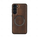 Χαμηλού Κόστους Samsung Θήκη-τηλέφωνο tok Για Samsung Galaxy S22 S22 Plus Ultra Α53 A52 Πίσω Κάλυμμα Μαγνητική Υποστήριξη ασύρματης φόρτισης Ανθεκτική σε πτώσεις Ρετρό TPU PU δέρμα