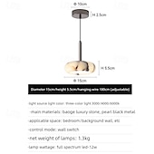 abordables Luces de isla-Lámpara colgante de mármol translúcido de alta gama, ideal para dormitorio, sala de estar. &amp;comedor