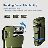 זול פנסים-פנס EDC נטען G5, פנס מיני עם שני מקורות אור של 400 לומן ועם תאורת RGB, פנסי כיס שטוחים ניידים, פנס מחזיק מפתחות מגנטי למקרי חירום ביתיים חיצוניים
