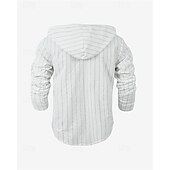 economico Camicie di lino-Per uomo Camicia Camicia di lino Camicia casual Camicia con Bottoni Camicia di cotone A righe Vacanza Camicia hawaiana Nero Bianco Blu marino Cachi Manica Lunga Con Cappuccio Primavera Autunno