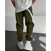 abordables jogging-Men's Sweatpants Joggers Athletic Pants Trousers Drawstring Pocket Elastic Waist Color Block Comfort Daily Sports Outdoor Fashion Casual Blue Black / Red Micro-elastic