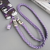 cheap Phone Lanyards &amp; Wrist Straps-Phone Case For Apple AirTag Xiaomi Samsung Galaxy Universal with Lanyard with Wrist Strap Cartoon Geometric Pattern Polyester