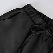 billiga Raka byxor-Dam EU / US-storlek caprishorts Mode Ledigt Kapris Naturlig Solid färg Plisserad Ficka Trendig Mateial som andas Bekväm Sport Microelastisk Ledigt Dagliga kläder Vin Svart Vit Grön Vår, Höst, Vinter