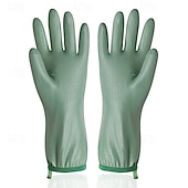 cheap Kitchen Cleaning-Waterproof Dishwashing Gloves for Kitchen Cleaning, Long Plush Rubber Gloves for Winter, Durable Household Chores Laundry Gloves