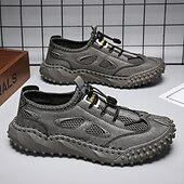 halpa Miesten lenkkarit-Miesten ruskeat, slip-on-sandaalit joustavilla nauhoilla ja mukavalla pohjallisella rantamatkoille, lomille ja rentoon ulkoiluun.