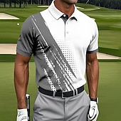 economico Polo da golf da uomo-Per uomo Cerchio Polo Manica Corta Magliette polo Camicie con Colletto Abbigliamento Sportivo Casual Athleisure Bottoni Estate Rosso Blu Verde