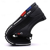 cheap Casual-Men&#039;s Premium White and Black Faux Leather Lace-Up Sneakers with Vibrant Color Accents for Sports and Leisure