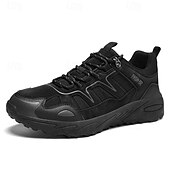 abordables Baskets-Homme Chaussures Décontractées Chaussures de randonnée Marche Occasionnel Cuir PU Maille Confortable Antidérapant Respirant À lacets Noir Jaune Vert Été Printemps