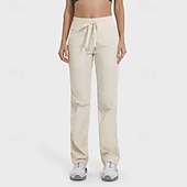 economico pantaloni cargo da donna-Per donna Pantaloni Cargo Pantaloni Eleganti Casual Lunghezza intera Naturale Semplice Tasca Design con Coulisse Elastica Comodo All&#039;aperto Confortevole All&#039;aperto Vacanza Rosso Grigio scuro Blu