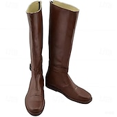 preiswerte Schuhe-Mittelalterlich Renaissance Schuhe Stiefel Kniehohe Stiefel Pirat Wikinger Kreuzritter Kostüm Herren Unisex Keltisch Seeräuber Halloween Maskerade Party &amp; Abend LARP Renaissance-Messe Erwachsene