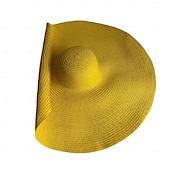 preiswerte Hüte-übergroßer Strand-Strohhut Damenmode großer Sonnenhut mit breiter Krempe Sommer-Roll-up-weicher Sonnenhut geeignet für Strandhut faltbar