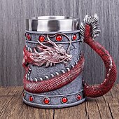 Недорогие Кружки и чашки-Винтажная китайская пивная кружка с драконом, подарочная кружка на Октоберфест, кофейная кружка в восточном стиле с 3D-дизайном дракона, большая креативная пивная кружка для мужчин в подарок