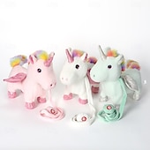 cheap Stuffed Animals-Remote Control Robot Unicorn Electronic Plush Unicorn Toy Interactive Toys Walks Singing Stuffed Animal Gift for Girl and Boy Age 3-6 Year Old