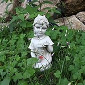 Недорогие Ландшафтные огни-1 шт., водонепроницаемый уличный солнечный светильник для мальчика-муравья, божьей коровки, девочки, сада, двора, газона, дорожки, парка, смоляной статуи, декоративного освещения для ландшафтного