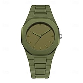 abordables Relojes de Cuarzo-Reloj de pulsera de silicona para hombre y mujer, informal, sencillo, resistente al agua, moderno y versátil, de cuarzo.