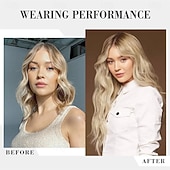 Недорогие Зажим в расширениях-Синтетические экстензии Кудрявый Искусственные волосы 22 дюймы Наращивание волос На клипсе 7шт Мягкость Регулируется пушистый Жен.