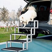 cheap Tool Accessories-Pet Steps Aluminum Pet Stair Folding Dog Ladder for Trucks, Cars, SUVs &amp; High Bed
