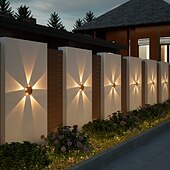 economico Applique per esterni-1 lampada da parete solare impermeabile per esterni con 5 fasci LED, illuminazione per cortile, giardino, recinzione, balcone, scala