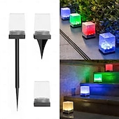 abordables Éclairage au sol-Lampe solaire multifonctionnelle alimentée par piquet de jardin, lampe d&#039;extérieur étanche et économe en énergie avec détecteur de mouvement pour balcon &amp;décoration de terrasse 1 pièce