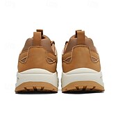 abordables Baskets-Homme Chaussures Décontractées Chaussures de randonnée Marche Occasionnel Cuir PU Maille Confortable Antidérapant Respirant À lacets Noir Jaune Vert Été Printemps