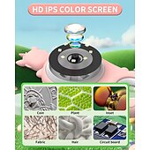 cheap Tool Accessories-Microscope for Kids, Educational Science Kit Toys Portable Handheld Magnifying Glass, Macro Fixed Focus Digital Kid Microscopes Up to 500x Magnification,4X Zoom, Interactive Learning