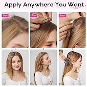 abordables Clip dans les extensions-Extensions capillaires à clipser, 2 pièces, 20 cm, courtes et épaisses, pour cheveux fins et fins, blond moyen
