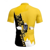 economico Maglie da uomo-Per uomo Maglia da Ciclismo Grafico Geometrico Lettere &amp; Numeri Manica Corta Bicicletta Maglia Top con 3 tasche posteriori Resistente ai Raggi UV Asciugatura Rapida Cerniera Frontale Strisce