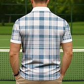 billige Color Block Polo for menn-Herre Fargeblokk Polo Kortermet Aftæpning Forretning Fritid Sport &amp; Utendørs treningsklær Fritid / hverdag Lomme Knapper Sommer Rødstrupe-egg Blå Grønn