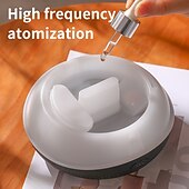 economico lampada da comodino-Umidificatore per aromaterapia alimentato tramite USB con 7 luci colorate - diffusore di oli essenziali con effetto fiamma, design senza filtro per un&#039;atmosfera rilassante in camera da letto